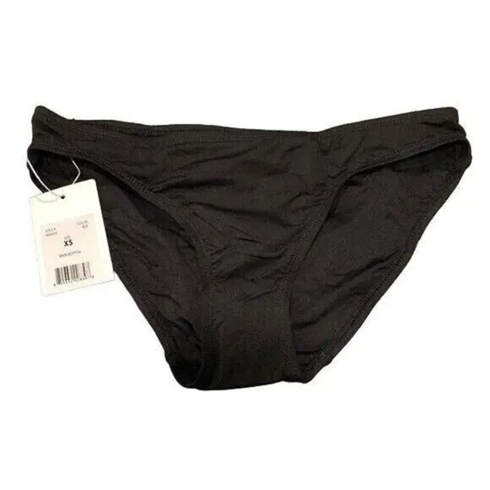 NWT Andie Swim The Bikini Bottom Medium Coverage Leg Cut Low Rise XS Black #3748 - Picture 14 of 15